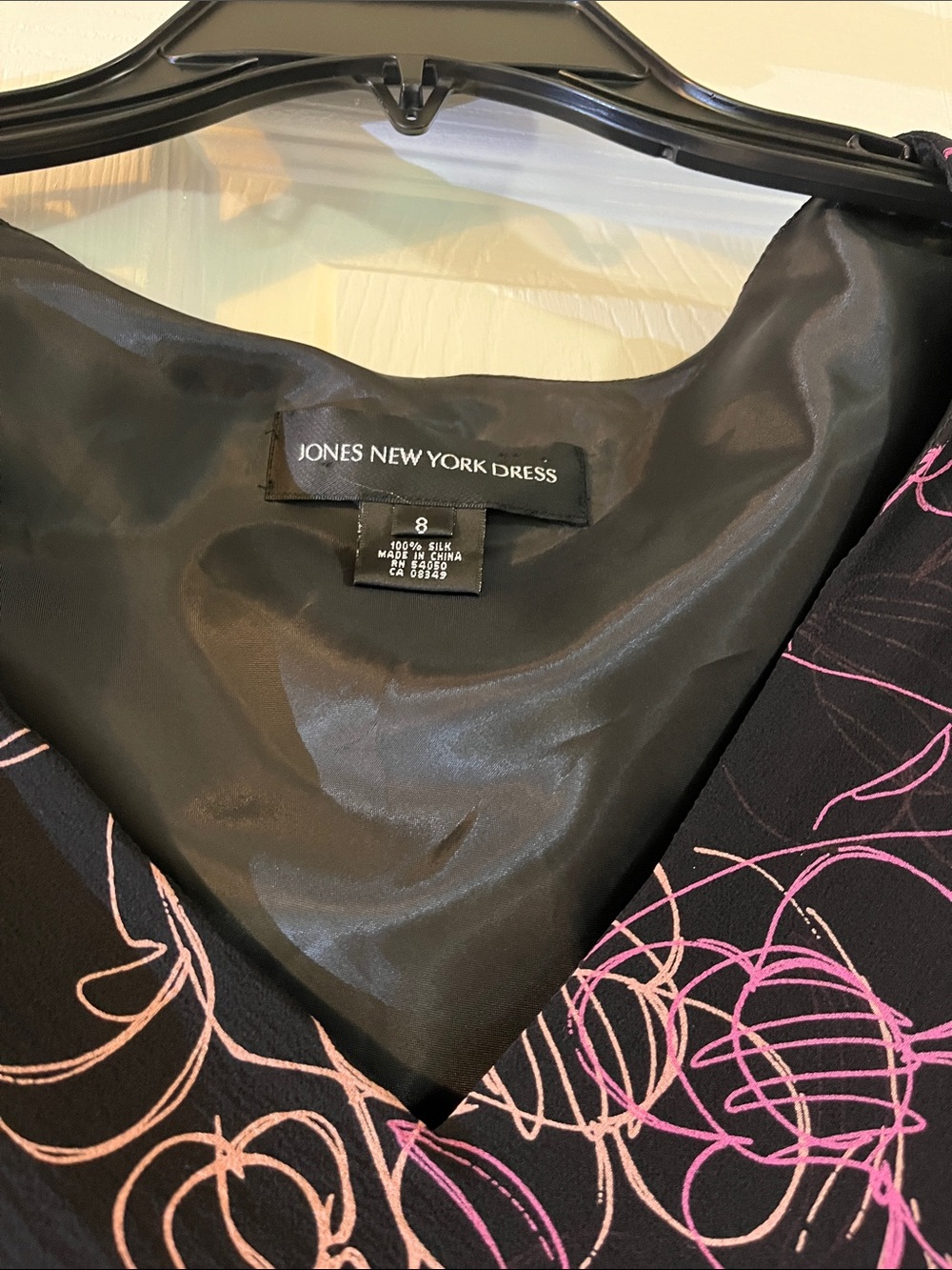 Jones New York Black Dress Layered Sheer - Picture 2 of 7